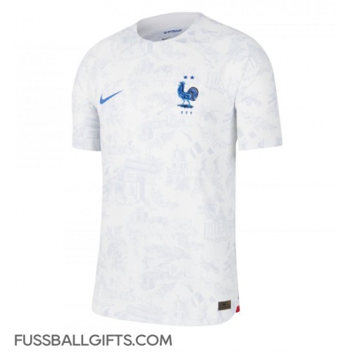 Frankreich Fußballbekleidung Auswärtstrikot WM 2022 Kurzarm